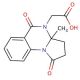 (3a-methyl-1,5-dioxo-1,2,3,3a-tetrahydropyrrolo[1,2-a]quinazolin-4(5H)-yl)acetic acid - chemical structure image
