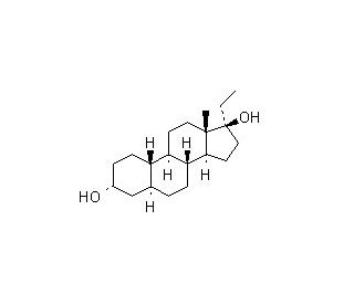 (3&alpha;,5&alpha;,17&alpha;)-19-Norpregnane-3,17-diol (CAS 6961-15-5) - chemical structure image