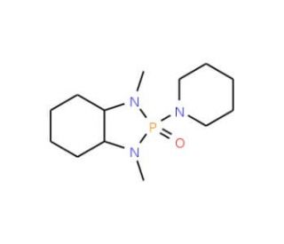 (3&alpha;R,7&alpha;R)-1,3-Dimethyl-2-(1-piperidinyl)octahydro-1H-1,3,2-benzodiazaphosphole 2-oxide (CAS 161390-52-9) - chemical structure