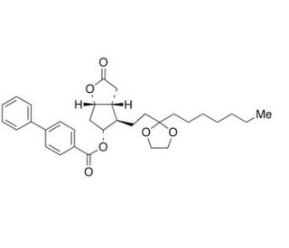 (3aR,4R,5R,6aS)-4-[3-(Ethyleneketal)decanyl]hexahydro-5-hydroxy-2H-cyclopenta[b]furan-2-one 5-(4-Phenylbenzoate)-d15 (CAS 120