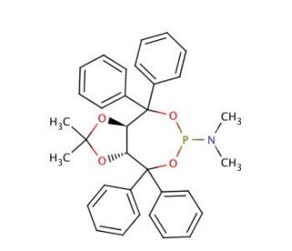 (3aR,8aR)-(&minus;)-(2,2-Dimethyl-4,4,8,8-tetraphenyl-tetrahydro-[1,3]dioxolo[4,5-e][1,3,2]dioxaphosphepin-6-yl)dimethylamine (CAS