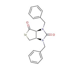 (3aS,4aR)-1,3-Dibenzyldihydro-1H-selenolo[3,4-d]imidazole-2,4-(3H,3aH)dione (CAS 61253-80-3) - chemical structure image
