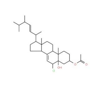 3&beta;-Acetoxy-6&alpha;-chloroergosta-7,22-dien-5&alpha;-ol (CAS 58261-88-4) - chemical structure image