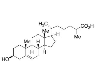 3β-Hydroxy-5-cholestenoic Acid (CAS 6561-58-6) - chemical structure image