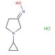 (3E)-1-cyclopropylpyrrolidin-3-one oxime hydrochloride - chemical structure image