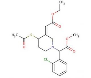 (3E)-4-(Acetylthio)-&alpha;-(2-chlorophenyl)-3-(2-ethoxy-2-oxoethylidene)-1-piperidineacetic Acid Methyl Ester (Mixture of Diastere