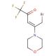 (3E)-5-bromo-1,1,1-trifluoro-4-morpholin-4-ylpent-3-en-2-one - chemical structure image