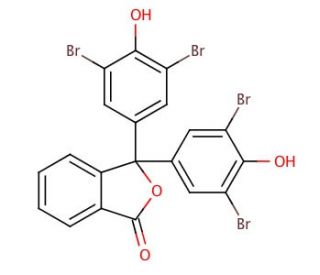3&prime;,3&prime;&prime;,5&prime;,5&prime;&prime;-Tetrabromophenolphthalein (CAS 1301-20-8) - chemical structure image