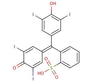 3&prime;,3&prime;&prime;,5&prime;,5&prime;&prime;-Tetraiodophenolsulfonephthalein (CAS 4430-24-4) - chemical structure image