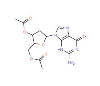 3&prime;,5&prime;-Di-O-acetyl-2&prime;-deoxyguanosine (CAS 69992-10-5) - chemical structure image
