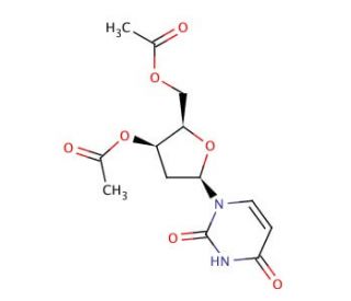 3&prime;,5&prime;-Di-O-acetyl-2&prime;-deoxyuridine (CAS 13030-62-1) - chemical structure image