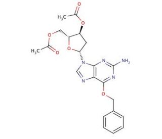 3&prime;,5&prime;-Di-O-acetyl O6-Benzyl-2&prime;-deoxyguanosine - chemical structure image
