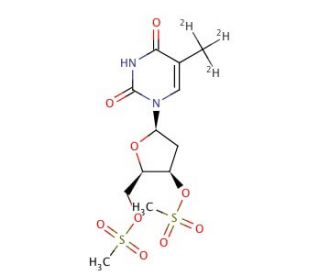 3&prime;,5&prime;-Dimethanesulfonate Thymidine, Methyl-d3 - chemical structure image