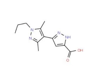 3&prime;,5&prime;-Dimethyl-1&prime;-propyl-1H,1&prime;H-[3,4&prime;]bipyrazolyl-5-carboxylic acid (CAS 890621-62-2) - chemical structure image