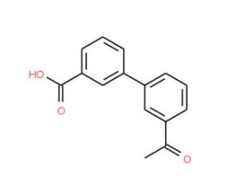 3&prime;-Acetyl-biphenyl-3-carboxylic acid (CAS 728918-66-9) - chemical structure image