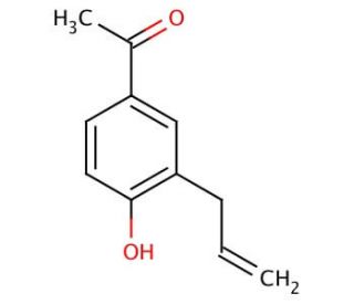 3&prime;-Allyl-4&prime;-hydroxyacetophenone (CAS 1132-05-4) - chemical structure image