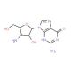 3′-Amino-3′-deoxy-guanosine (CAS 80015-76-5) - chemical structure image