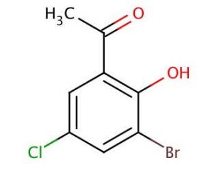 3&prime;-Bromo-5&prime;-chloro-2&prime;-hydroxyacetophenone (CAS 59443-15-1) - chemical structure image