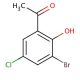 3′-Bromo-5′-chloro-2′-hydroxyacetophenone (CAS 59443-15-1) - chemical structure image
