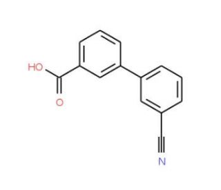 3&prime;-Cyano-biphenyl-3-carboxylic acid (CAS 253878-93-2) - chemical structure image
