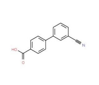 3&prime;-Cyano-biphenyl-4-carboxylic acid (CAS 5728-45-0) - chemical structure image