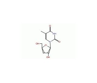 3&prime;-Deoxy-5-methyluridine (CAS 7084-29-9) - chemical structure image