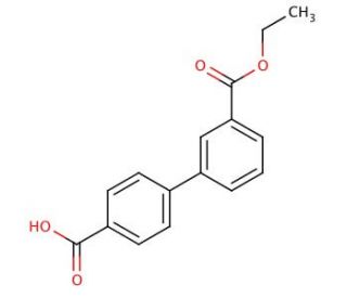 3&prime;-(ethoxycarbonyl)biphenyl-4-carboxylic acid (CAS 915389-88-7) - chemical structure image