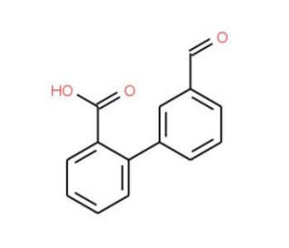 3&prime;-Formyl-[1,1&prime;-biphenyl]-2-carboxylic acid (CAS 100538-35-0) - chemical structure image