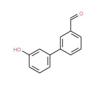 3&prime;-Hydroxy-biphenyl-3-carbaldehyde - chemical structure image