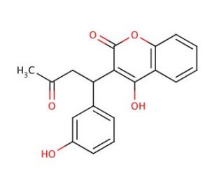 3&prime;-Hydroxy Warfarin (CAS 30992-81-5) - chemical structure image