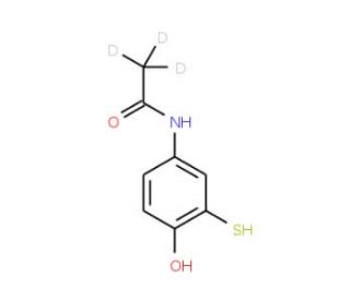3&prime;-Mercaptoacetaminophen-d3 - chemical structure image