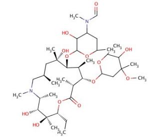 3&prime;-N-Desmethyl-3&prime;-N-formyl Azithromycin (CAS 612069-28-0) - chemical structure image