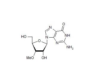 3&prime;-O-Methylguanosine (CAS 10300-27-3) - chemical structure image