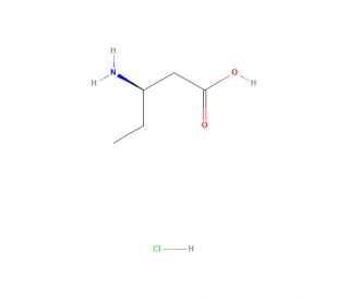 (3R)-3-Aminopentanoic acid hydrochloride (CAS 952650-02-1) - chemical structure image