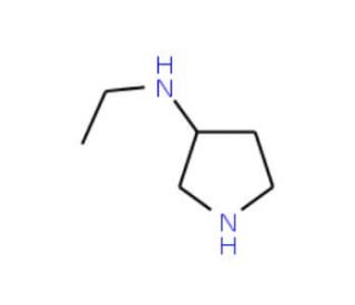 (3R)-(&plus;)-3-(Ethylamino)pyrrolidine (CAS 381670-30-0) - chemical structure image