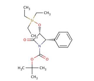 (3R,4S)-1-t-Boc-3-[(triethylsilyl)oxy]-4-phenyl-2-azatidinone (CAS 149198-47-0) - chemical structure image