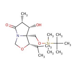 (3R,4S,5S,6S)-1-Aza-5-(t-butyldimethylsilyloxymethyl)-4-hydroxy-6-isopropyl-3-methyl-7-oxabicyclo[3.3.0]-octan-2-one (CAS 145