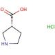 (3R)-pyrrolidine-3-carboxylic acid hydrochloride - chemical structure image