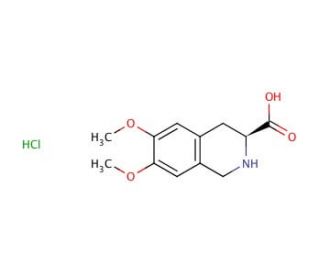 (3S)-1,2,3,4-Tetrahydro-6,7-dimethoxy-3-isoquinolinecarboxylic Acid HCl (CAS 82586-62-7) - chemical structure image