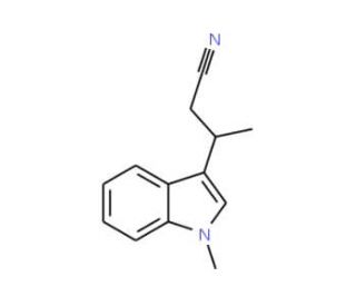 (3S)-(&minus;)-3-(1-Methyl-1H-indol-3-yl)butanenitrile (CAS 429689-24-7) - chemical structure image