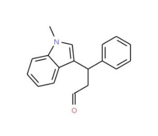 (3S)-(&plus;)-3-(1-Methylindol-3-yl)-3-phenylpropionaldehyde (CAS 405873-09-8) - chemical structure image