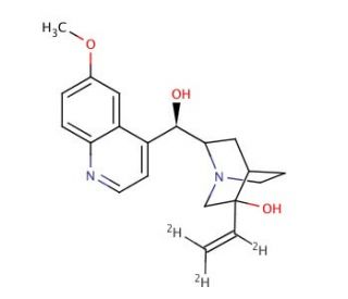 (&minus;)-(3S)-3-Hydroxy Quinine-vinyl-d3 - chemical structure image