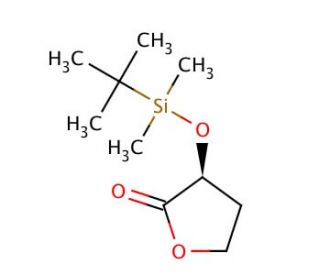 (&minus;)-(3S)-3-{[tert-Butyl(dimethyl)silyl]oxy}dihydrofuran-2(3H)-one (CAS 164264-14-6) - chemical structure image