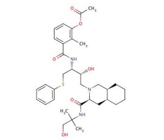 (3S,4aS,8aS)-2-[(2R,3R)-3-[(3-Acetoxy-2-methylbenzoyl)amino]-4-phenythiobutyl]-decahydro-N-(2-hydroxy-1,1-dimethylethyl)-3-is