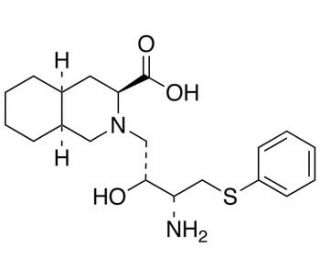 (3S,4aS,8aS)-2-[(2R,3R)-3-Amino-2-hydroxy-4-phenythiobutyl]-decahydro-3-isoquinolinecarboxylic Acid - chemical structure imag