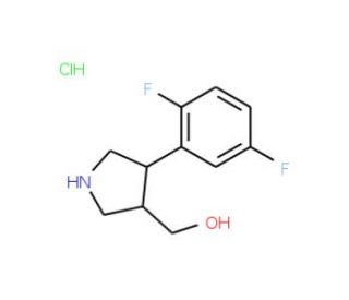 [(3S,4R)-4-(2,5-Difluorophenyl)pyrrolidin-3-yl]-methanol hydrochloride - chemical structure image