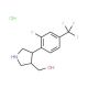 {(3S,4R)-4-[2-Fluoro-4-(trifluoromethyl)phenyl]-pyrrolidin-3-yl}methanol hydrochloride - chemical structure image