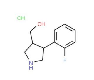 [(3S,4R)-4-(2-Fluorophenyl)pyrrolidin-3-yl]-methanol hydrochloride - chemical structure image