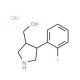 [(3S,4R)-4-(2-Fluorophenyl)pyrrolidin-3-yl]-methanol hydrochloride - chemical structure image