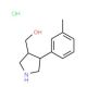 [(3S,4R)-4-(3-Methylphenyl)pyrrolidin-3-yl]-methanol hydrochloride - chemical structure image